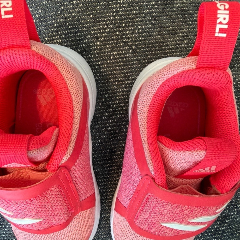 Kidcore running ADIDAS FortaRun X CF I "Shock Red" Toddler 5K low top Sneaker 5 - Picture 11 of 13